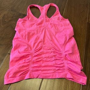 Athleta hot pink tank top size large -euc